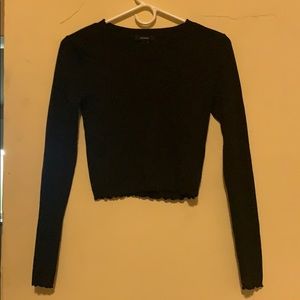 Black long sleeve shirt.